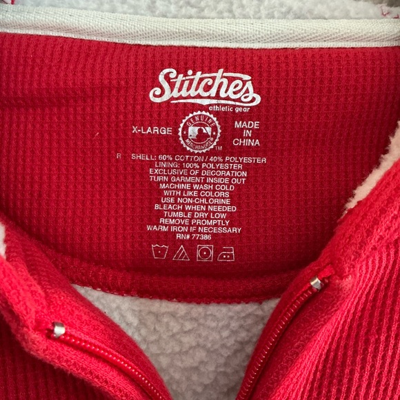 Stitches Philadelphia Phillies Fleece Lined Thermal Zip Up Hoodie Men X-Large - Picture 3 of 15